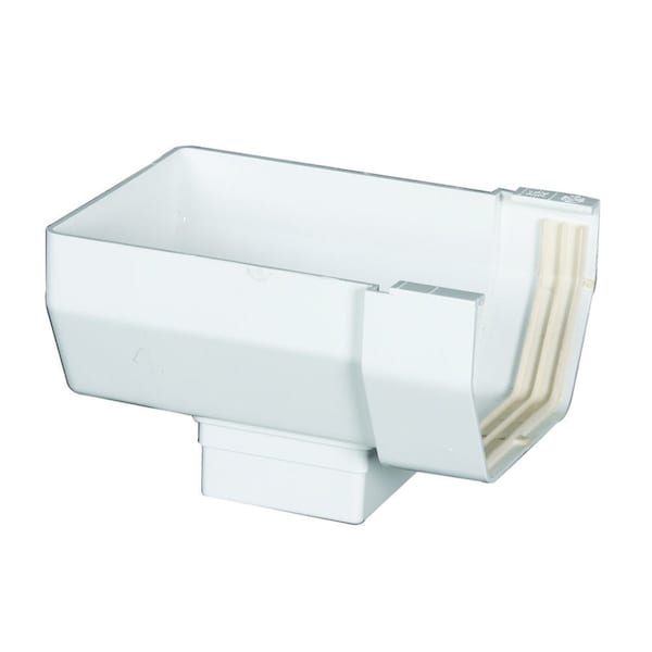 Amerimax Home Products Amerimax 3.5 in. H X 5 in. W X 9 in. L White Vinyl K Gutter Outlet T0509 - main